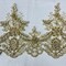1 Yard Trimming Embroidered on 100% Polyester Net Mesh 8" Wide Beaded & Corded Lace